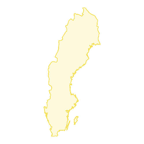 Karta över Sverige med klubbarnas geografiska spridning